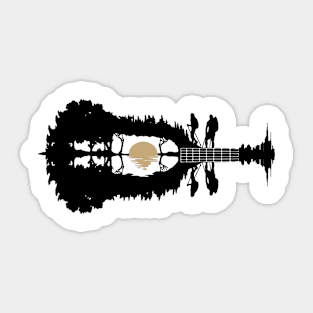 Guitar Mountains Sticker